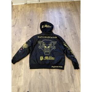 Vintage P. Miller Master P Hip Hop Y2K Jacket XXL Black Yellow Eagle Panther In